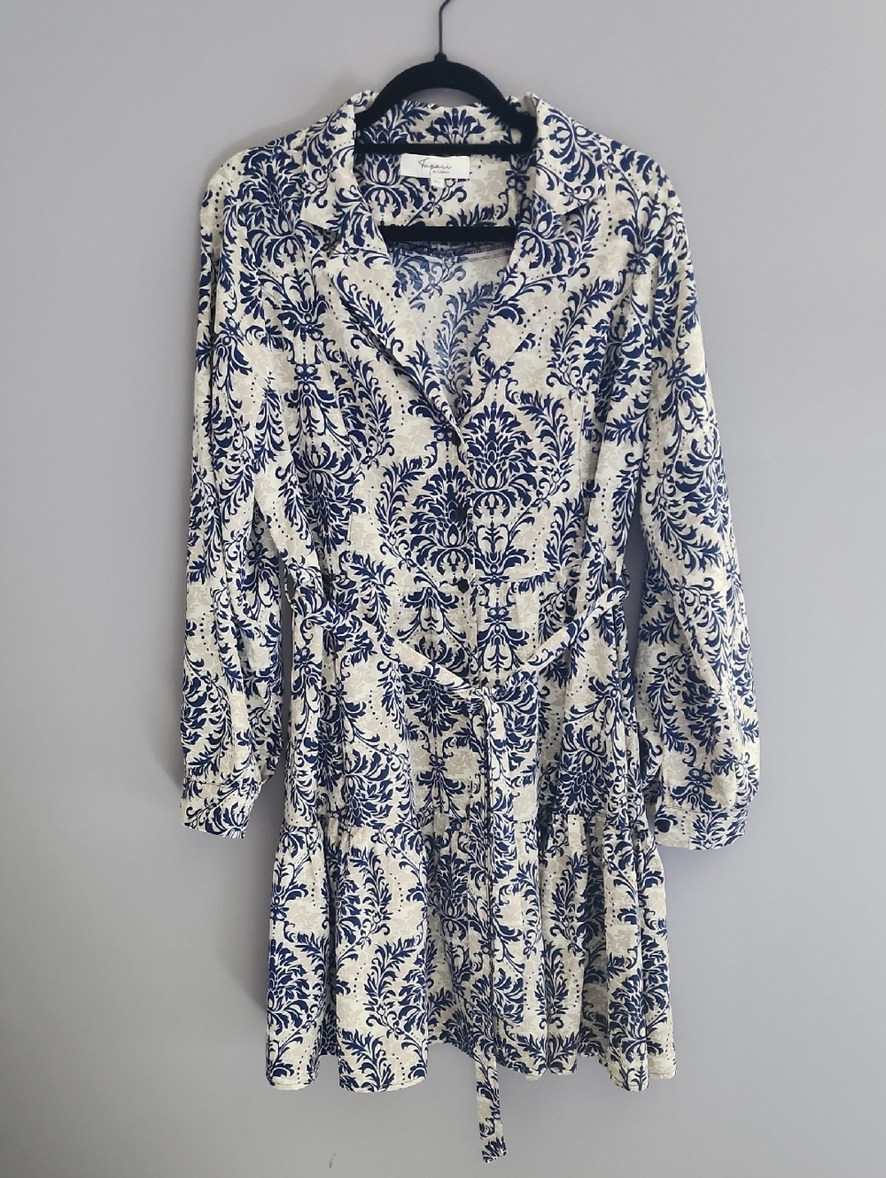 Vineyard Vines Blue Floral Midi Shirt Dress
